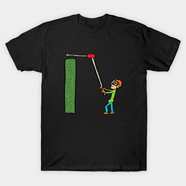 Hedge Trimming T-Shirt by Mark Ewbie